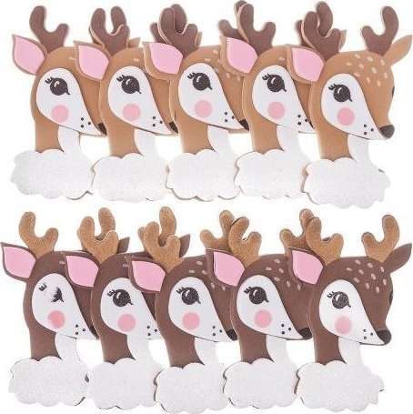 DP Craft NAKLEJKI 3D Z PIANKI BROKAT BAMBI