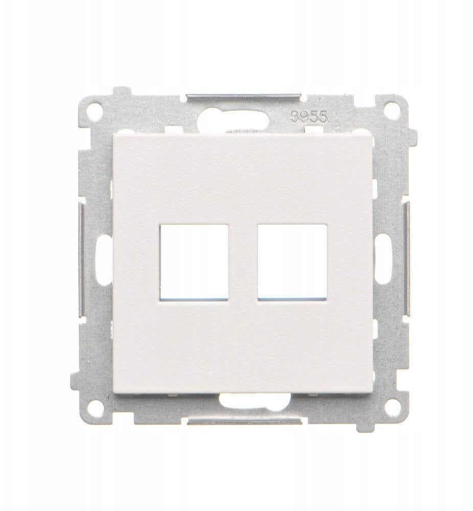 Kontakt-Simon Simon 55 Pokrywa gniazda teleinformatyczne na Keystone płaska podwójna (moduł) biały mat TKP2.01/111