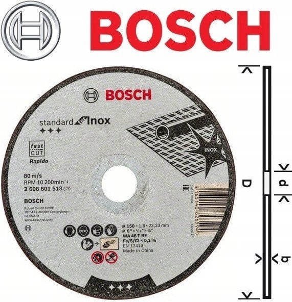 TARCZ TNĄCA NOX Ø150X1,6MM