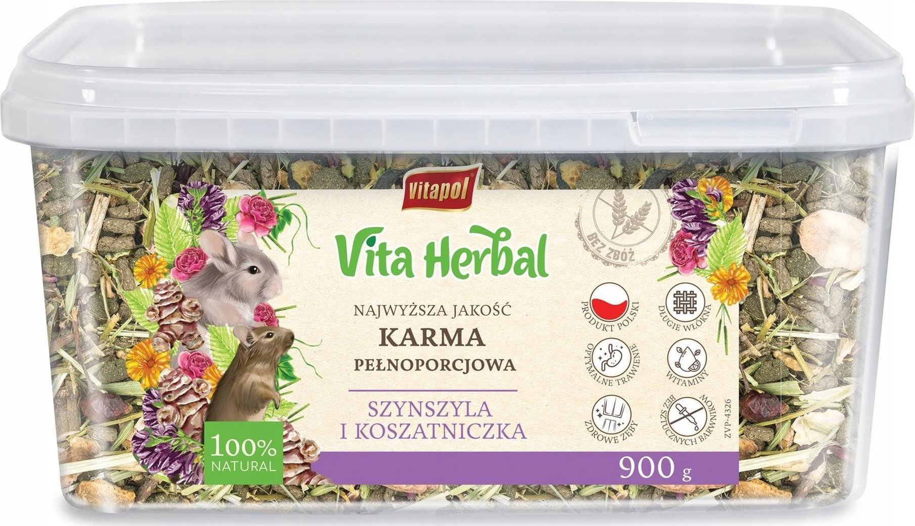 Vitapol Karma podstawowa Vita Herbal dla szynszyla 900g (ZVP-4326)
