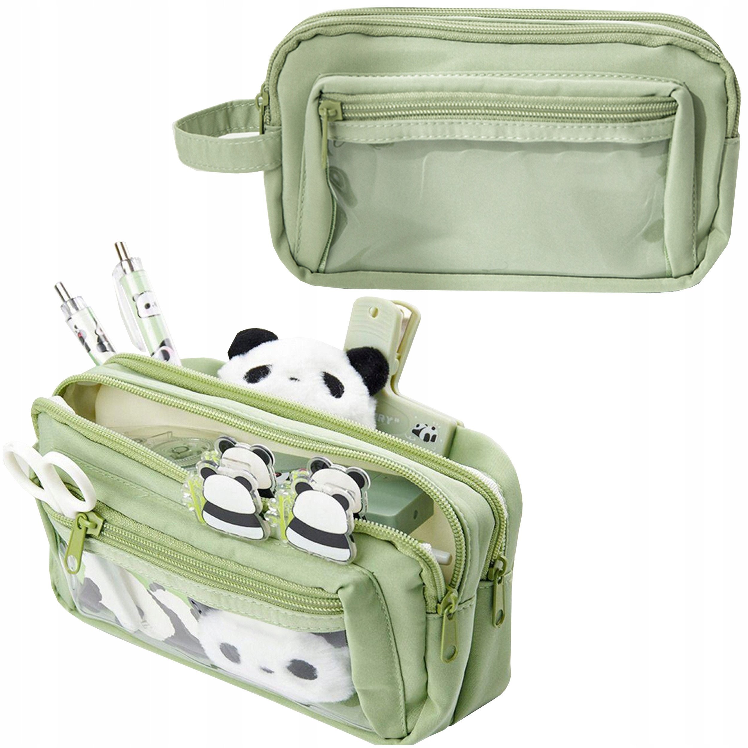 K405 PIÓRNIK SZKOLNY ORGANIZER 3 KOMORY Z OKIENKIEM