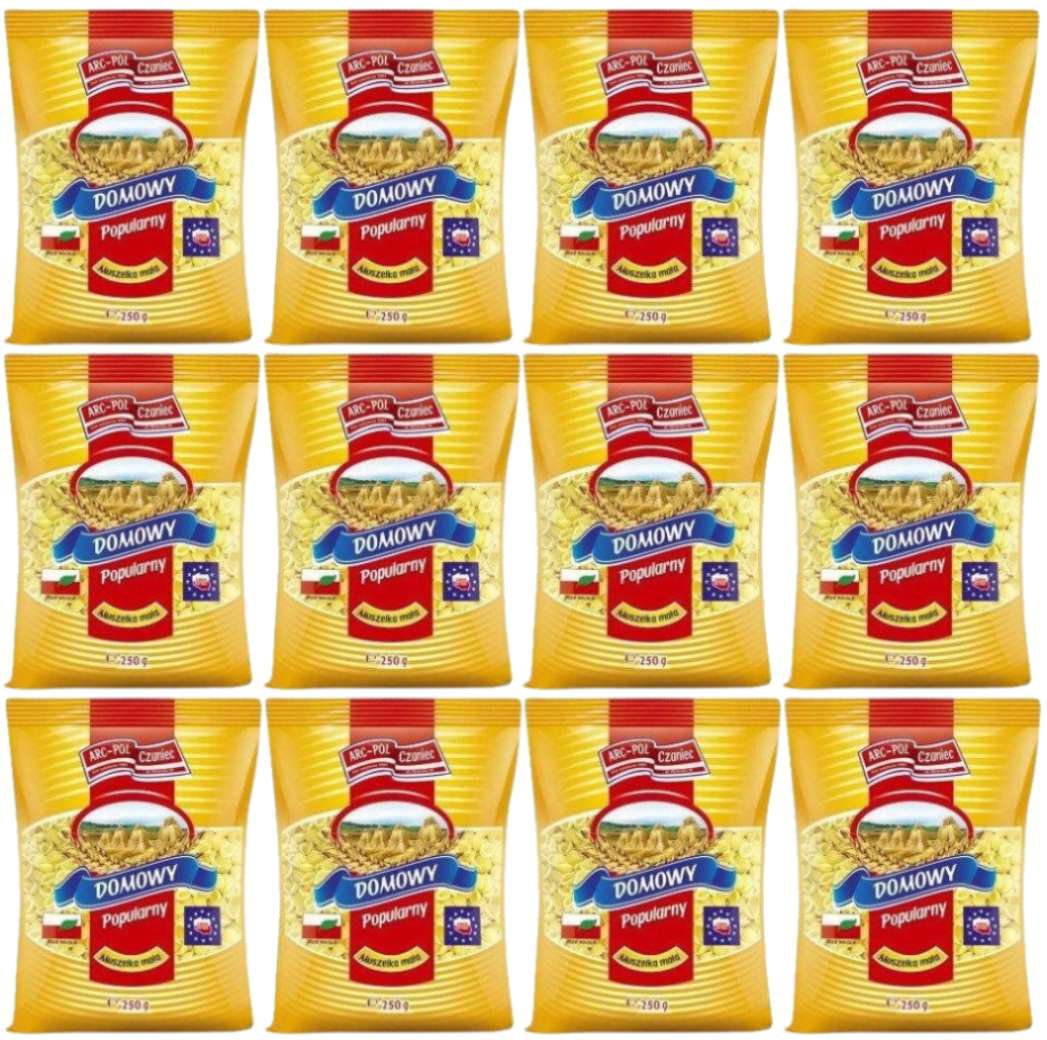 ARC-POL Makaron Popularny muszelki 250 g x 12 sztuk