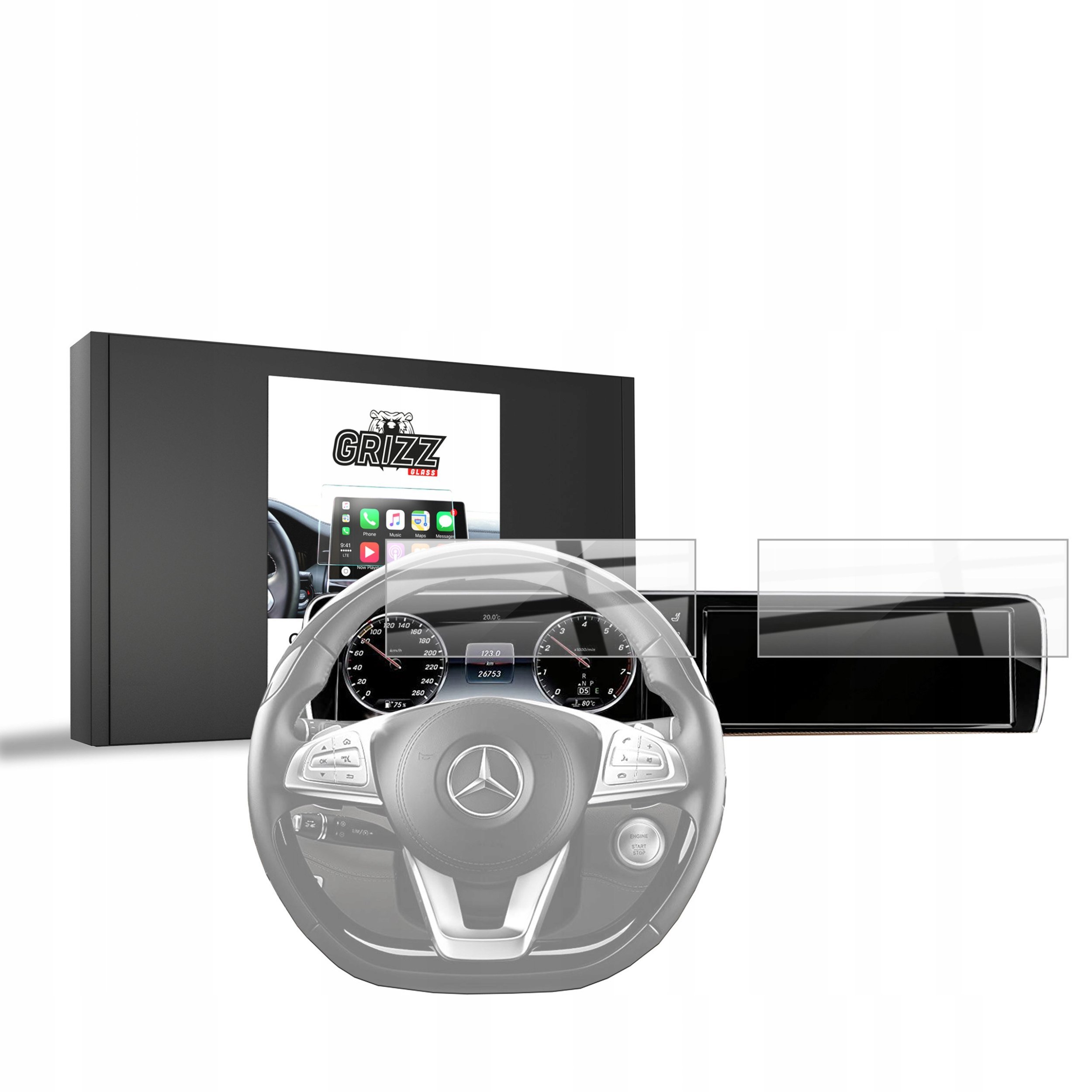 Folia ceramiczna GrizzGlass CarDisplay Protection do Mercedes S Klasa W222 (2013-2017) [2w1]