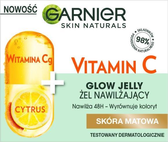 Garnier Skin Naturals Vitamin C GlowJelly nawilżający żel do skóry matowej 50ml