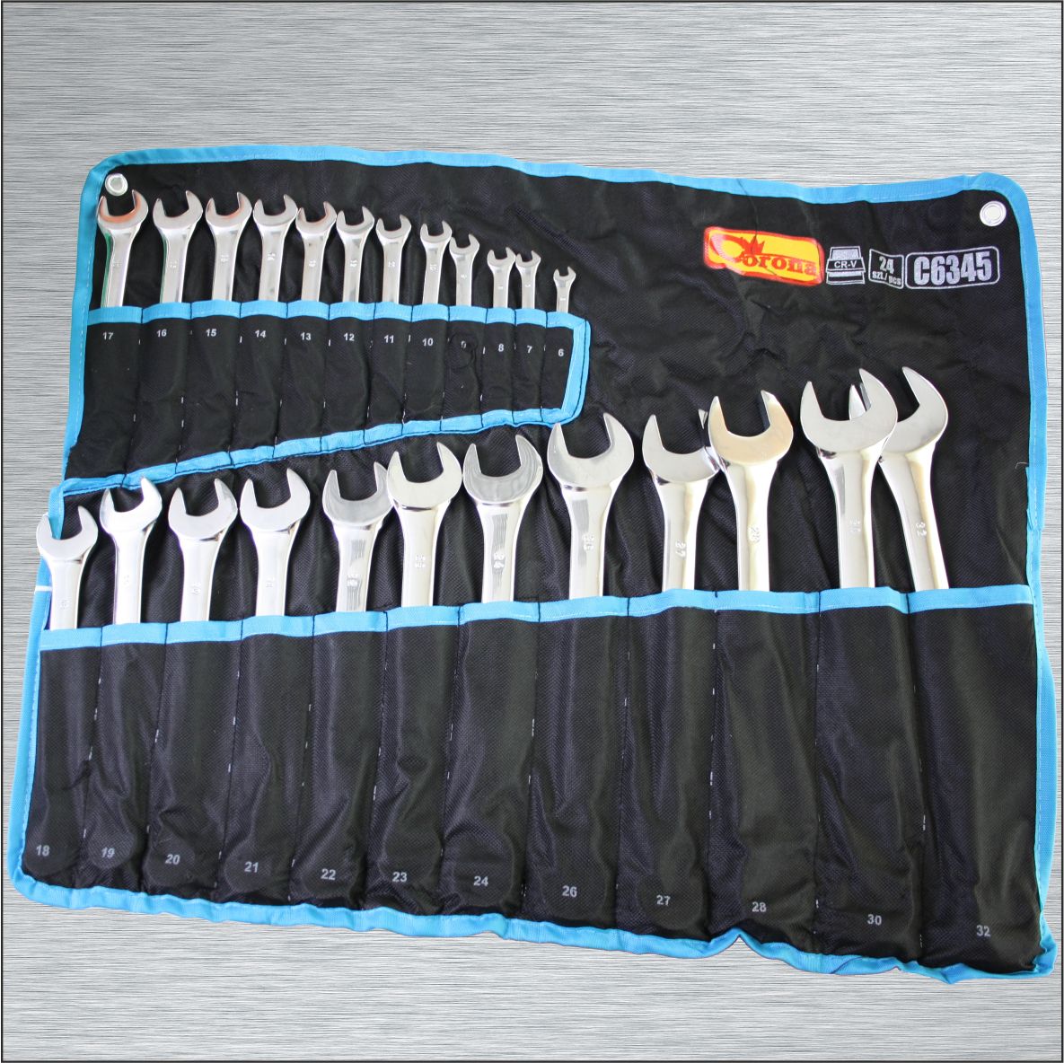 Corona Zestaw kluczy płasko-oczkowych 6-32mm 24szt. (C6345)
