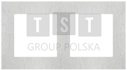 TRN2/188 Simon 55 Ramka 2-krotna Nature Inox klasyczny TRN2/188