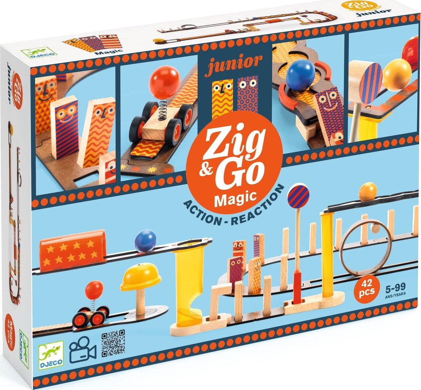 Djeco Zestaw Zig & Go Junior MAGIA 43 elementy Djeco