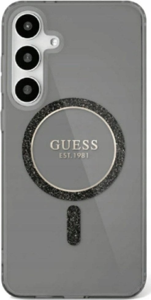 GUESS futerał do SAMSUNG S25 GUHMS25SHFGEREK (Magnetic IML Glitter Circle) czarny