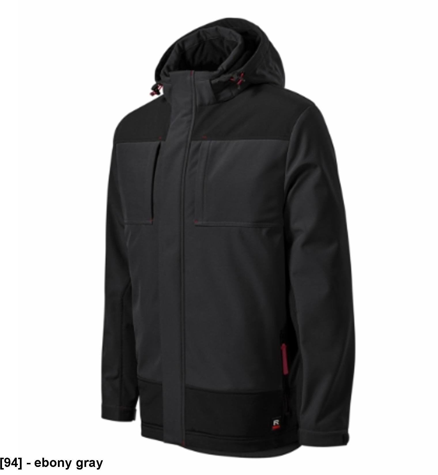 Vertex - ADLER - Vertex - Zimowa kurtka softshellowa męska, softshell, 320 g/m2, 94 % poliester, 6 % elastan - ebony gray S