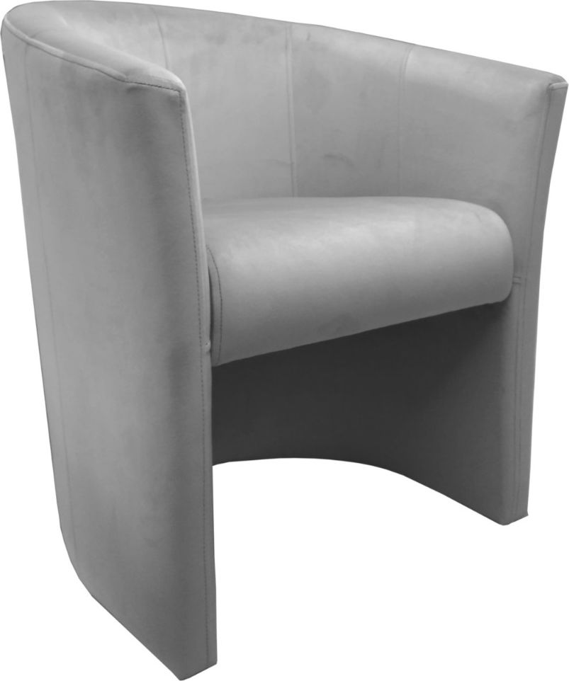 Atos Fotel MAROS VELVET szary tapicerowany z wyprofilowanym oparciem ATOS