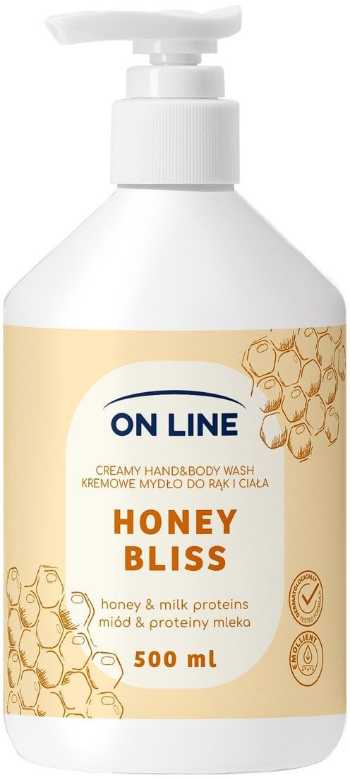 ON LINE Kremowe mydło do rąk i ciała Miód&Proteiny mleka 500 ml