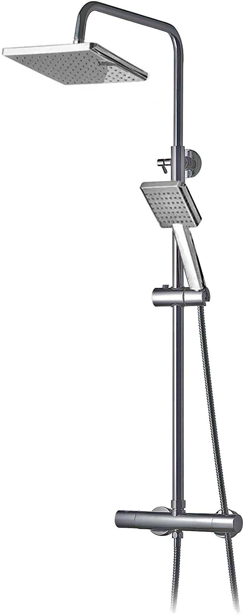 THERMO COLUMN WITH SQUARE SHOWER HEADS