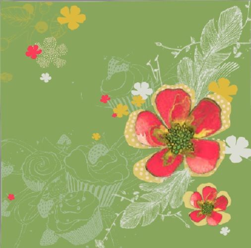 Clear Creation Karnet Swarovski kwadrat Kwiaty (CL2902)