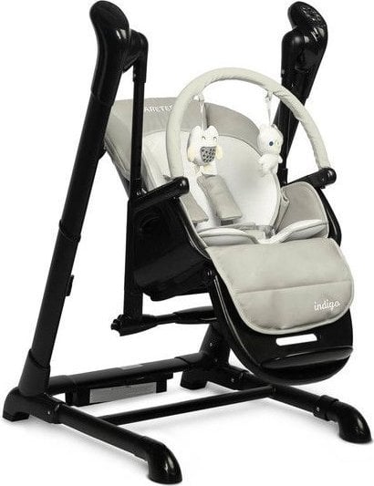 Caretero KRZESEŁKO + HUŚTAWKA INDIGO BLACK GREY