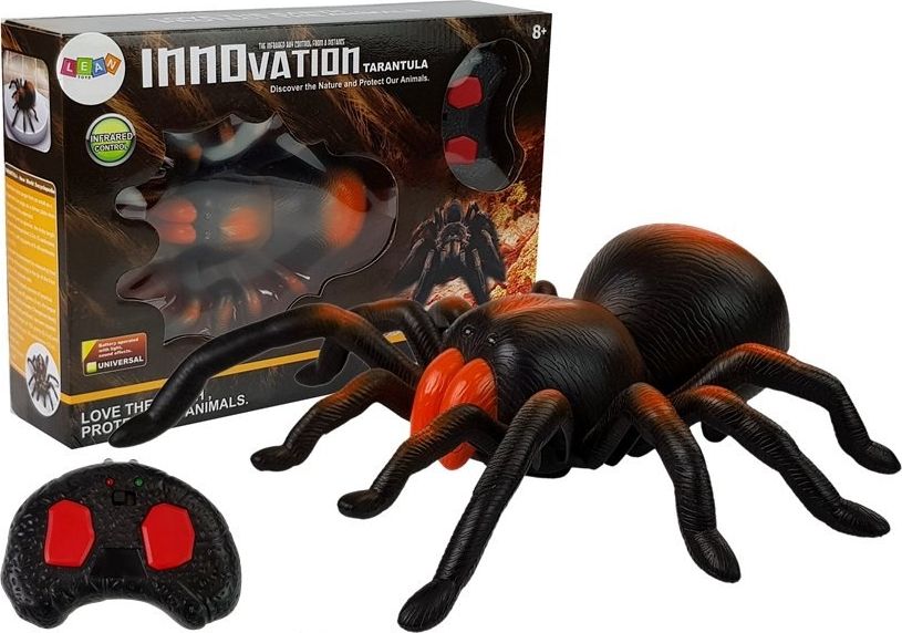 Lean Sport Ogromny Pająk na Baterie Zdalnie Sterowany R/C, czarno-pomarańczowy