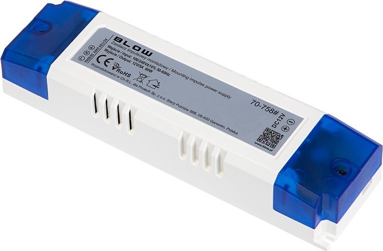 Blow 70-758# Zasilacz impulsowy montażowy 12v/5a 60w