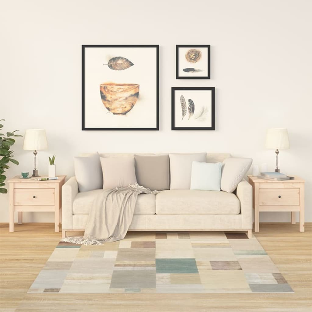 vidaXL Stoliki boczne, 2 szt., 50x50x49 cm, lite drewno sosnowe