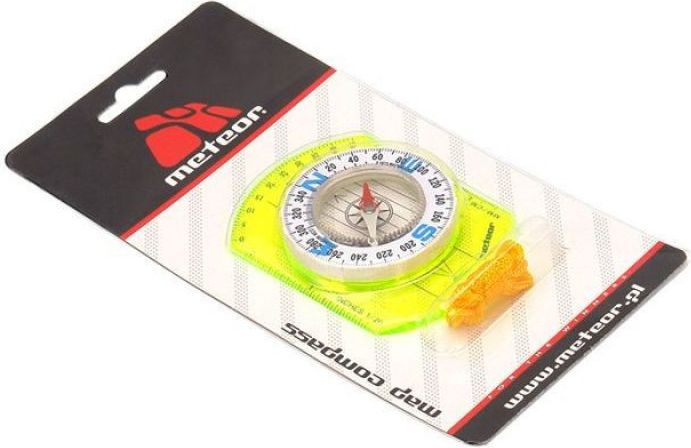 Meteor Kompas Linijka biało-zielony (71009)