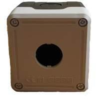 Promet Kaseta sterownicza na 1 przycisk/lampkę pusta czarno-szara - T0-PY1BOS