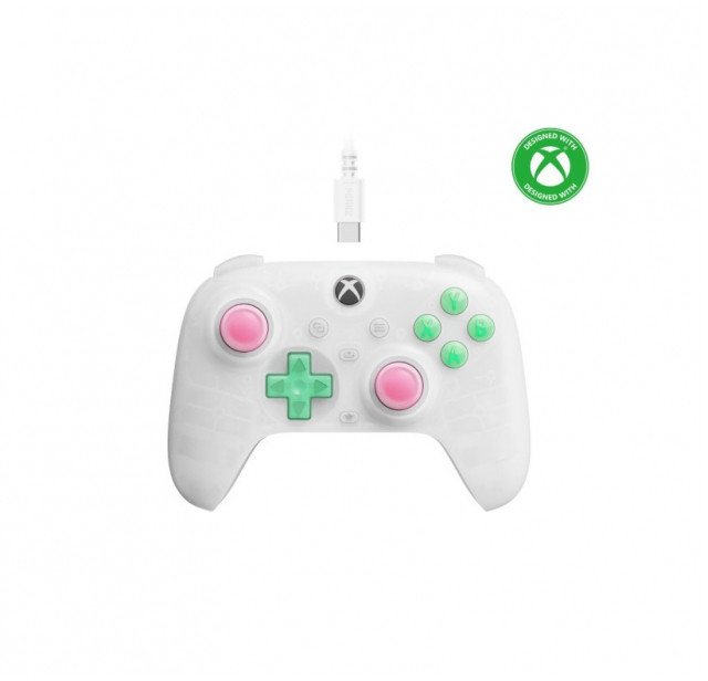8bitdo Gamepad Ultimate Mini Wired Xbox Pad Clear BIAŁY