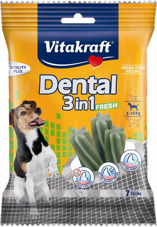 Vitakraft DENTAL 3in1 FRESH 5-10kg 7sz.120g
