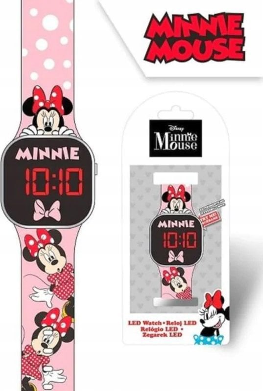 Kids Euroswan Zegarek cyfrowy LED Minnie Mouse MN4369 Kids Euroswan