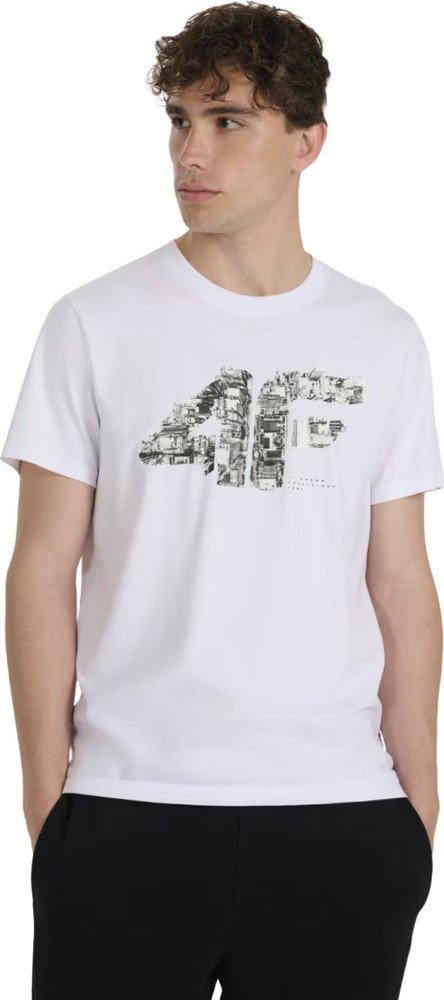 Koszulka męska 4F M3132 biała 4FWAW25TTSHM3132 10S L