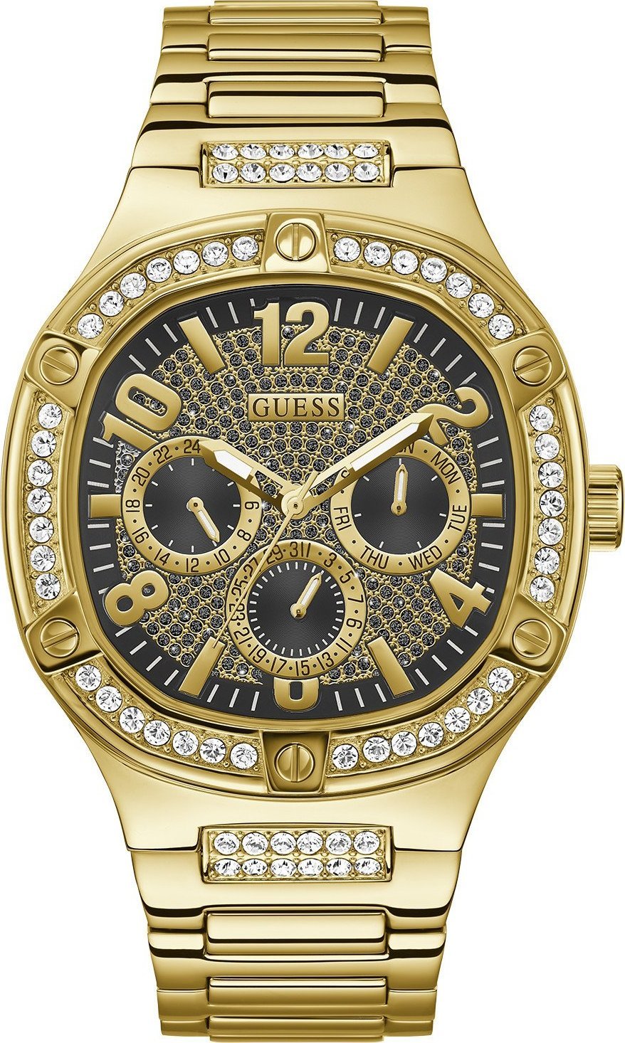 Zegarek Guess Zegarek męski Guess GW0576G2 CYRKONIE złoty