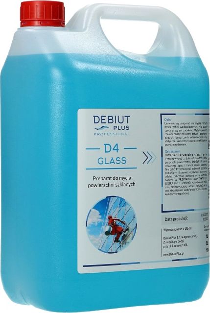 Debiut Plus Professional Debiut Plus Professional D4 Glass - Preparat do mycia powierzchni szklanych - 5 l