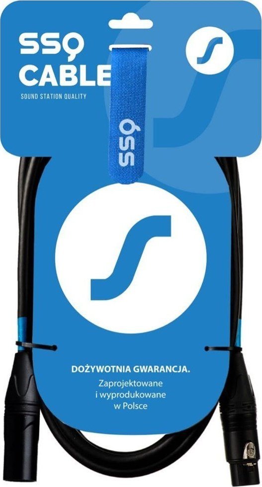 Kabel SSQ XLR - XLR 7m czarny (SS-1409)