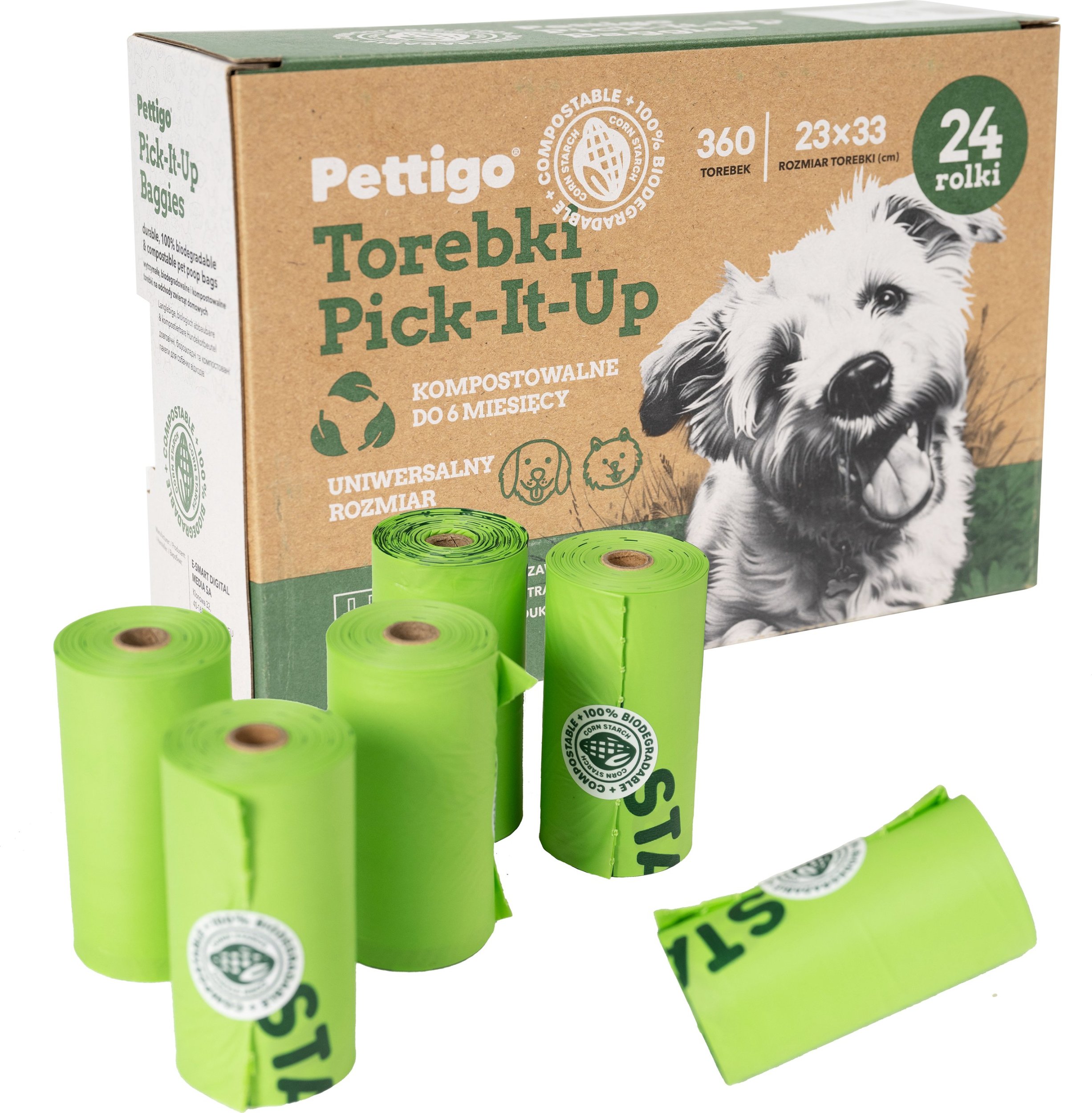 Pettigo ZAPACHOWE WORECZKI NA PSIE ODCHODY BIODEGRADOWALNE 360 sztuk