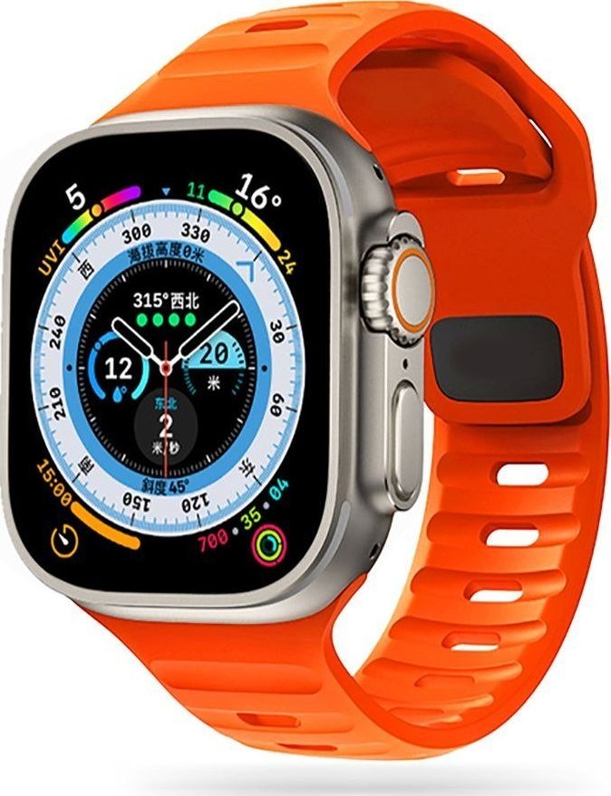 Braders Pasek Icon Line do Apple Watch 4 / 5 / 6 / 7 / 8 / SE / Ultra (42 / 44 / 45 / 49 mm) Orange