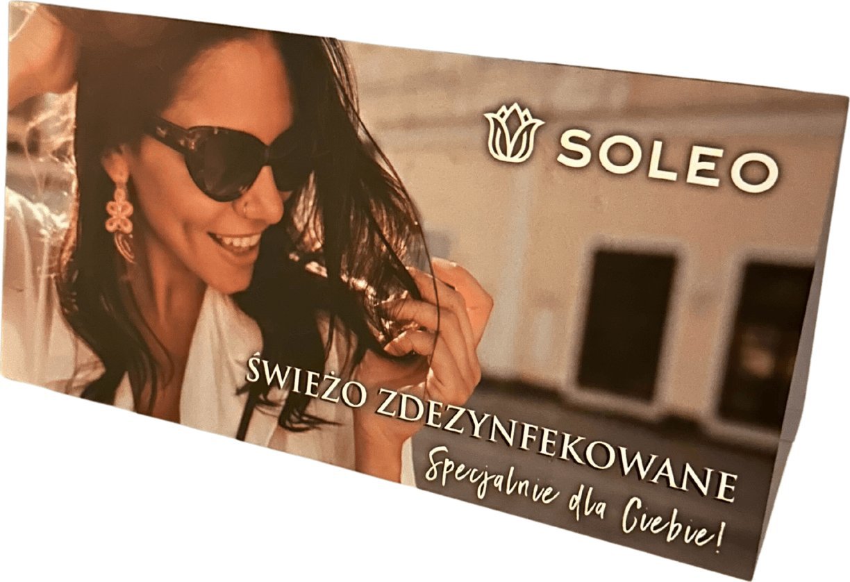 Soleo Soleo Tabliczka Świeżo Zdezynfekowane Do Solarium