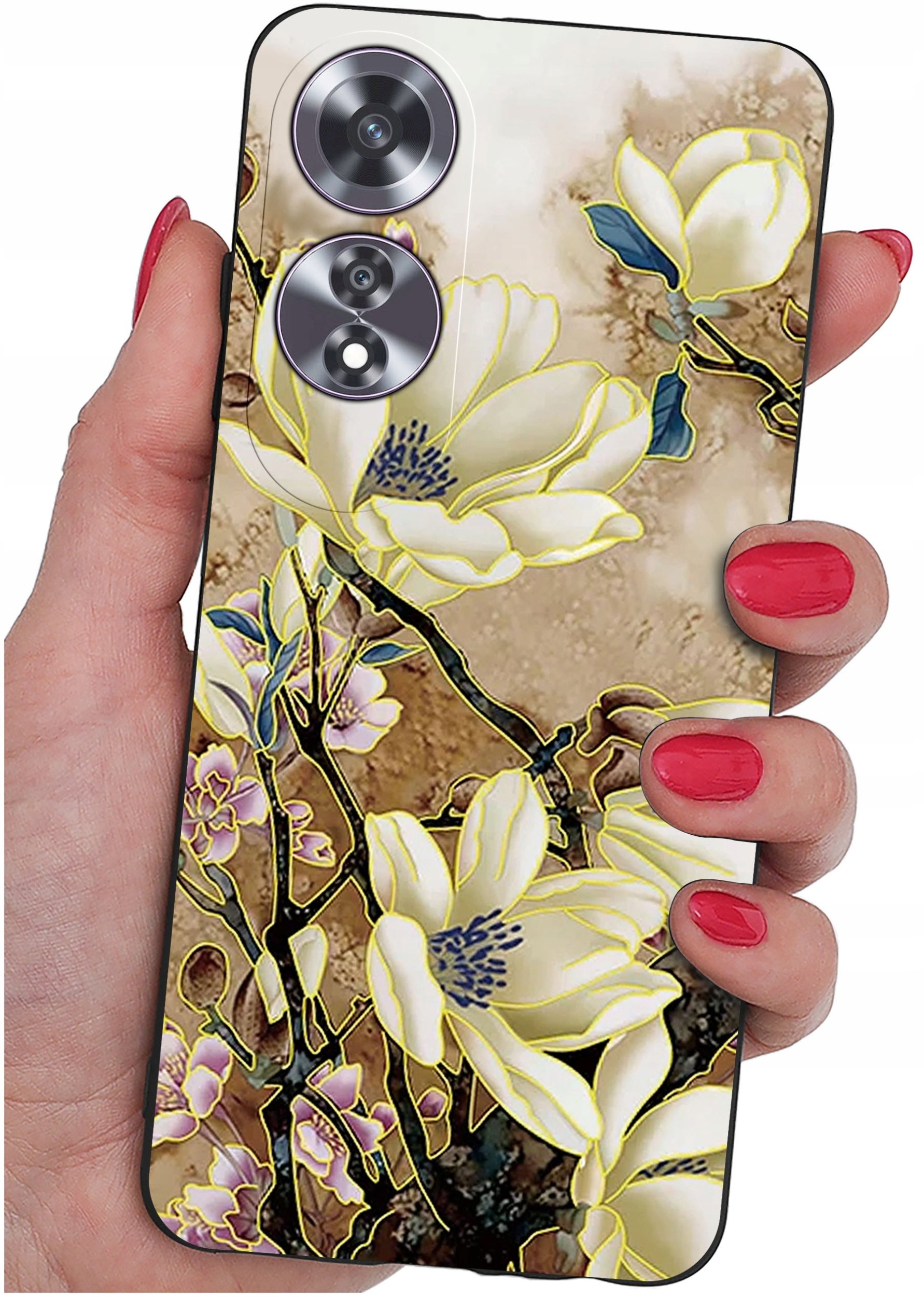 Etui do Oppo A60 4G WZORY |SILIKONOWE MATT CASE + SZKŁO 9H