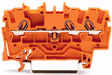 Wago Złączka szynowa 3-przewodowa 2,5mm2 pomarańczowa (2002-1302)