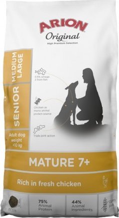 Arion ARION Original Mature 7+ Senior Medium & Large Chicken sucha karma dla psa z kurczakiem 12 kg