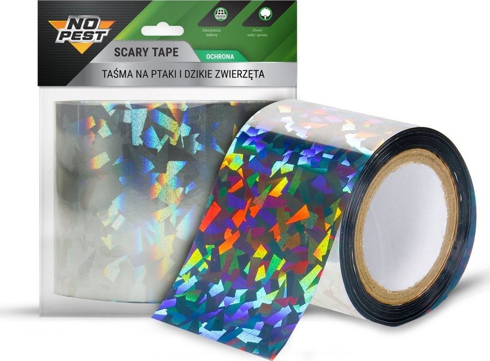 NO PEST Taśma na Ptaki i Dzikie Zwierzęta 50 m.b. Sposób Środek Pułapka na Ptaki Gołębie Lisy Sarny Łasice
