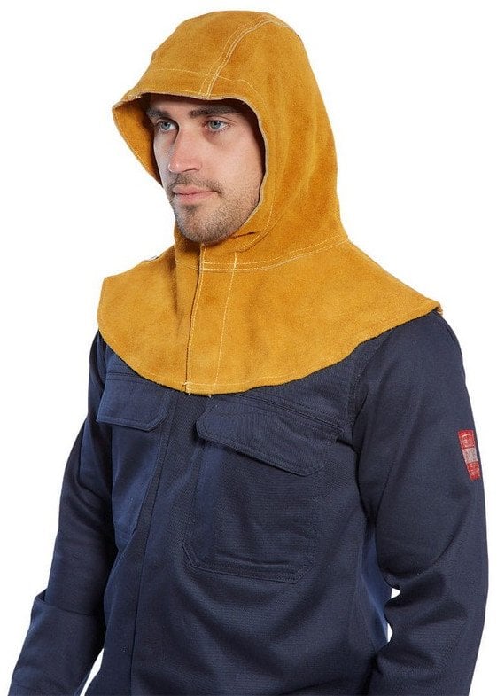 SKÓRZANY OCHRONNIK/KAPTUR DLA SPAWACZA