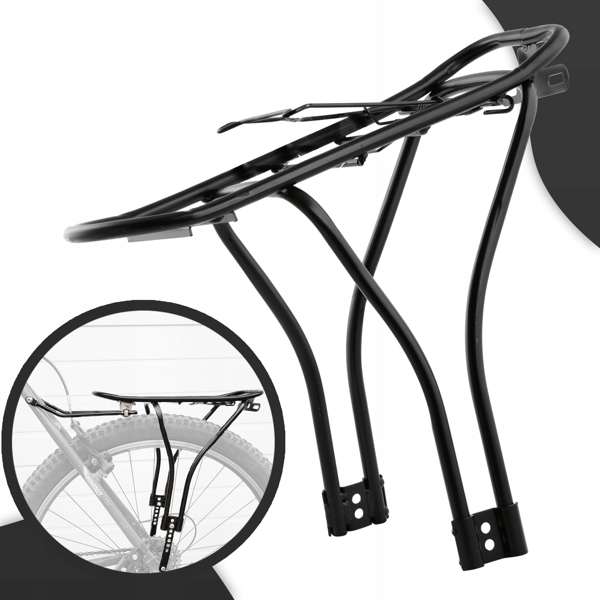 Bagażnik Rowerowy Tylny 16"-26" 25Kg solidny