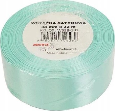 BREWIS Wstążka satynowa miętowa 38mm x 32m