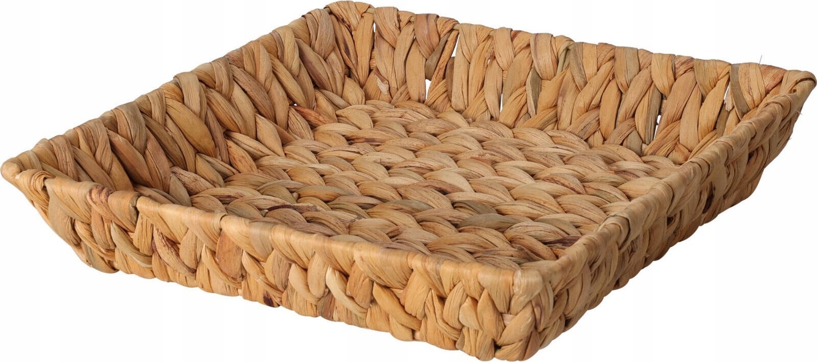 Home Styling Collection Kosz kwadratowy pleciony z hiacyntu wodnego BRAID, 29 x 29 cm