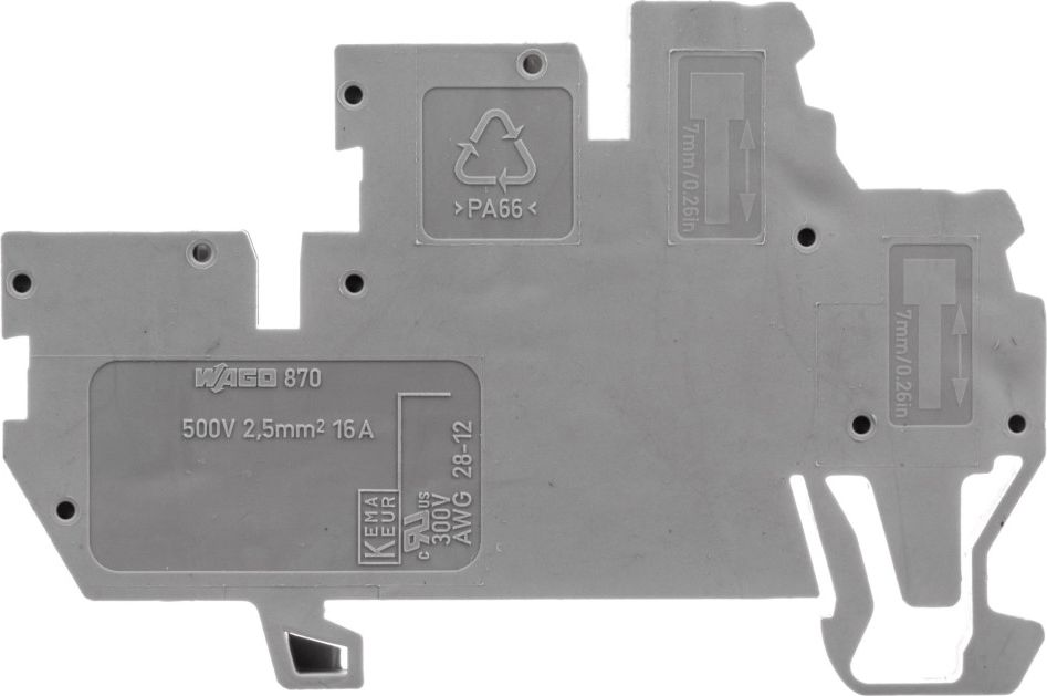 Wago Dwupiętrowa złączka bazowa X-COM 1-przewodowa / 1-pinowa L/L szara 870-101