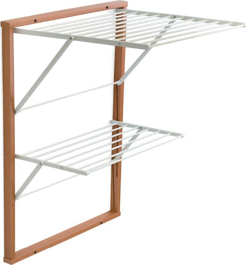 NPC Polska Arredamenti Suszarka na pranie naścienna KEVIN 94x67x64 cm brązowa