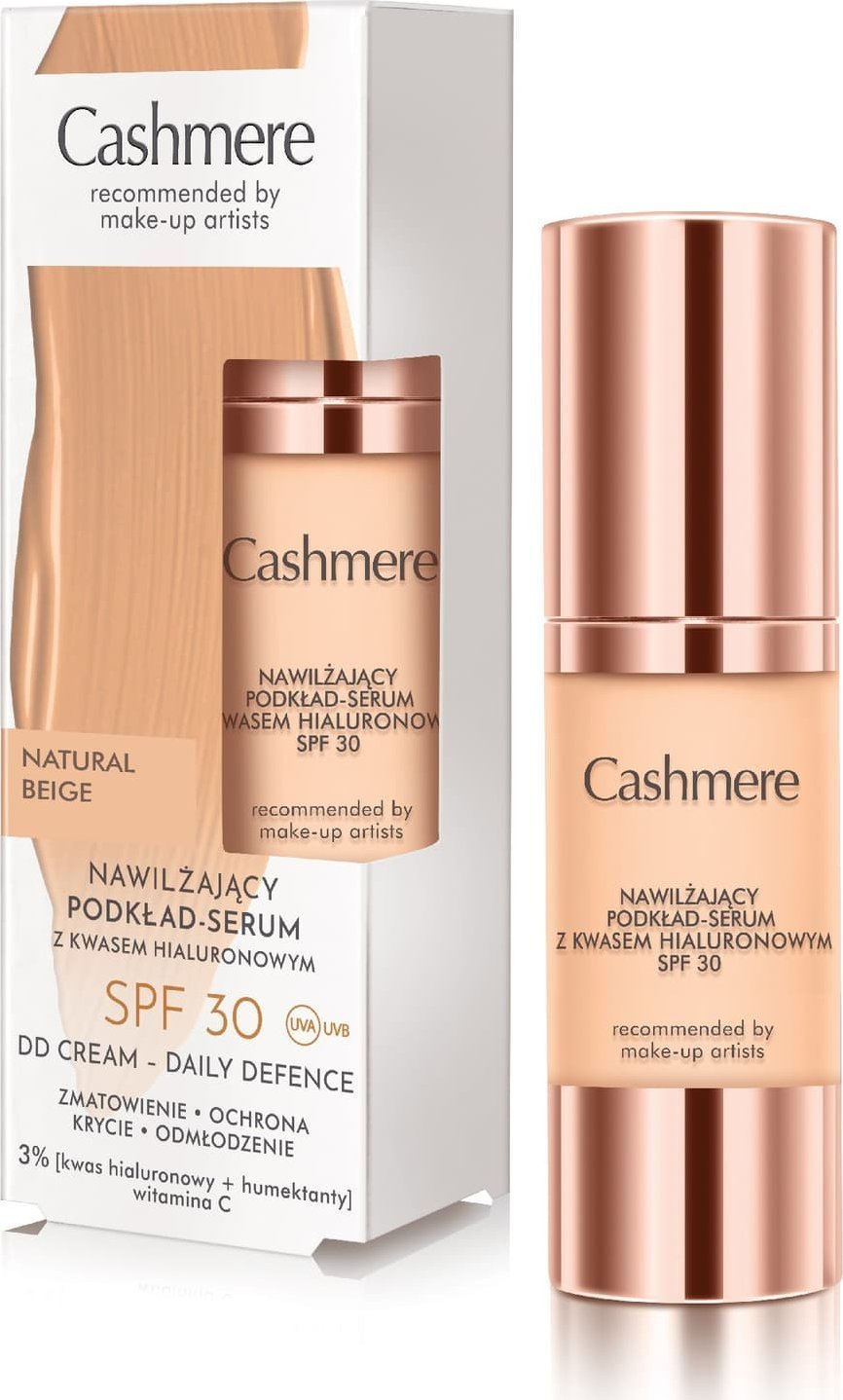 DAX CASHMERE DD Nawilżający podkład - serum z kwasem hialuronowym SPF 30 01 Natural Beige
