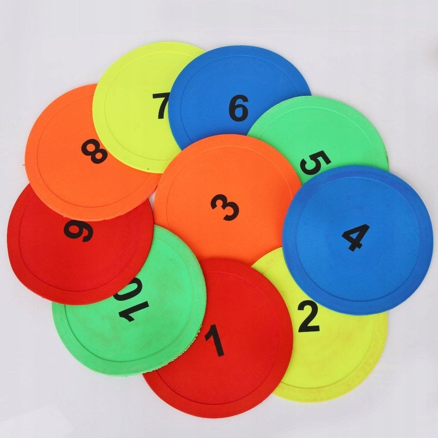 Pole do zabaw z numerami-krążek 15cm-10szt