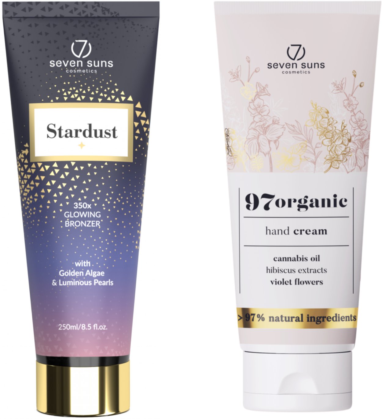 7suns Stardust Bronzer Rozświetlający 250ml + Krem Do Rąk 75ml Gratis