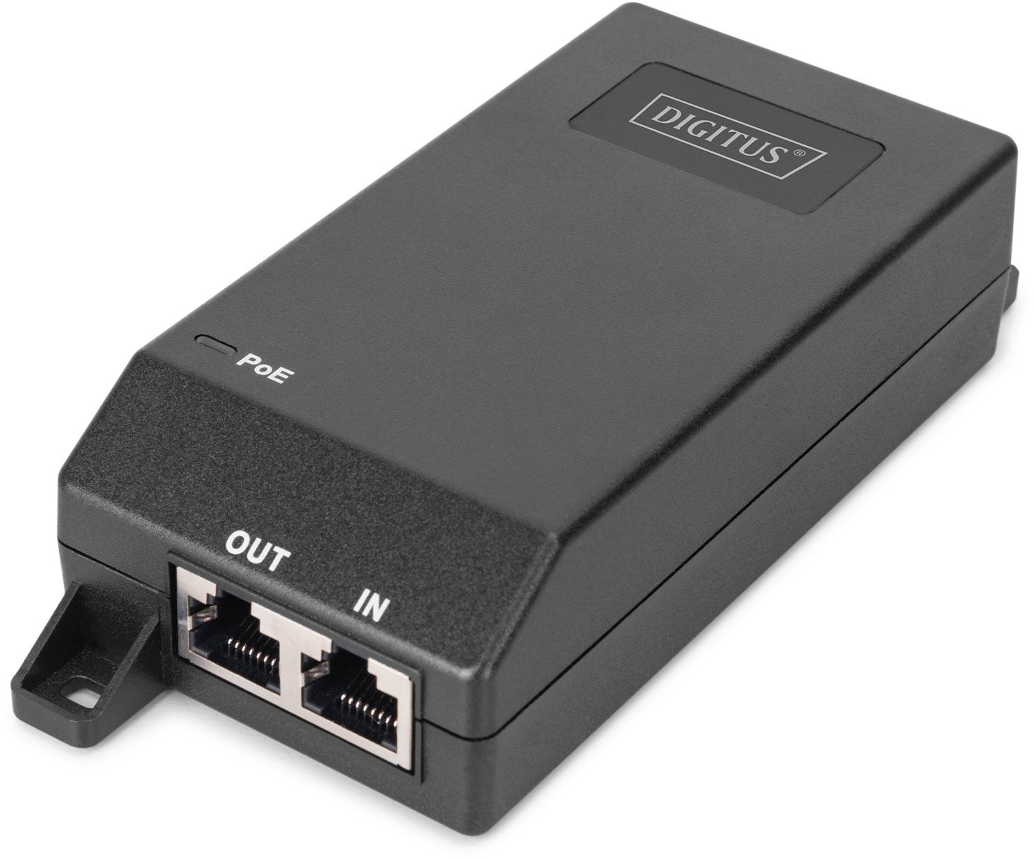 Gigabit Ethernet PoE+ Injector, 802.3at Power Pins:4/5(+),7/8(-), 30W