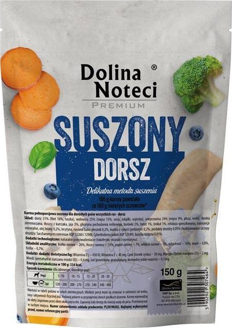 Dolina Noteci Karma suszona dla psa Premium dorsz 150 g