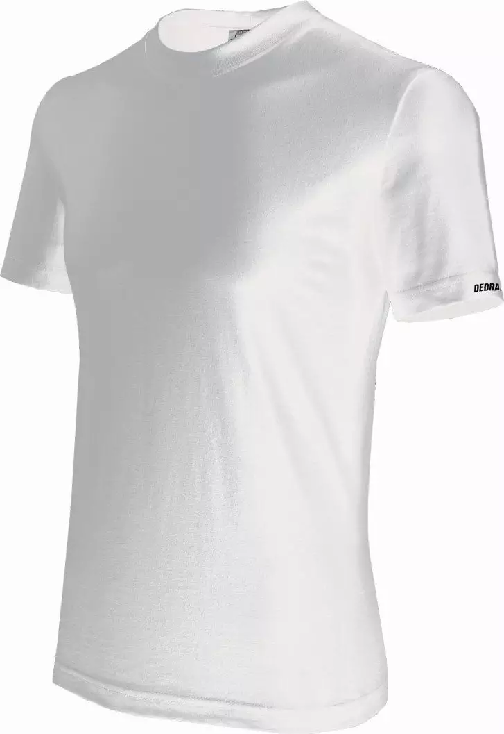 Dedra Koszulka męska T-shirt M, biała, 100% bawełna