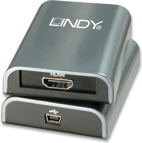 Adapter USB Lindy USB - HDMI Srebrny